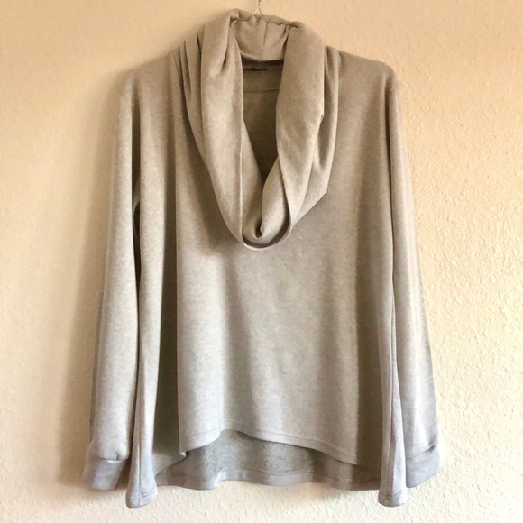 Go Couture Tops - Go Couture Los Angeles Gray Cowl Neck Top size L